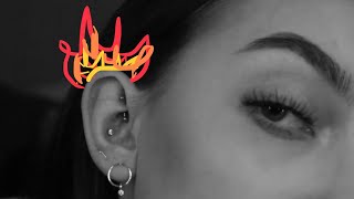 getting my conch and rook pierced !!