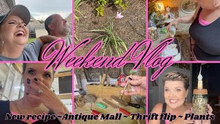 NEW EASY RECIPE + ANTIQUE MALL (shop w/me) + THRIFT FLIPS  + new plants & more! WEEKEND VLOG