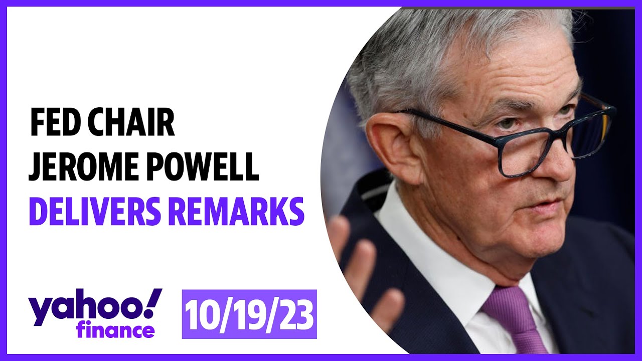 Fed Chair Jerome Powell delivers remarks on the economy and monetary ...