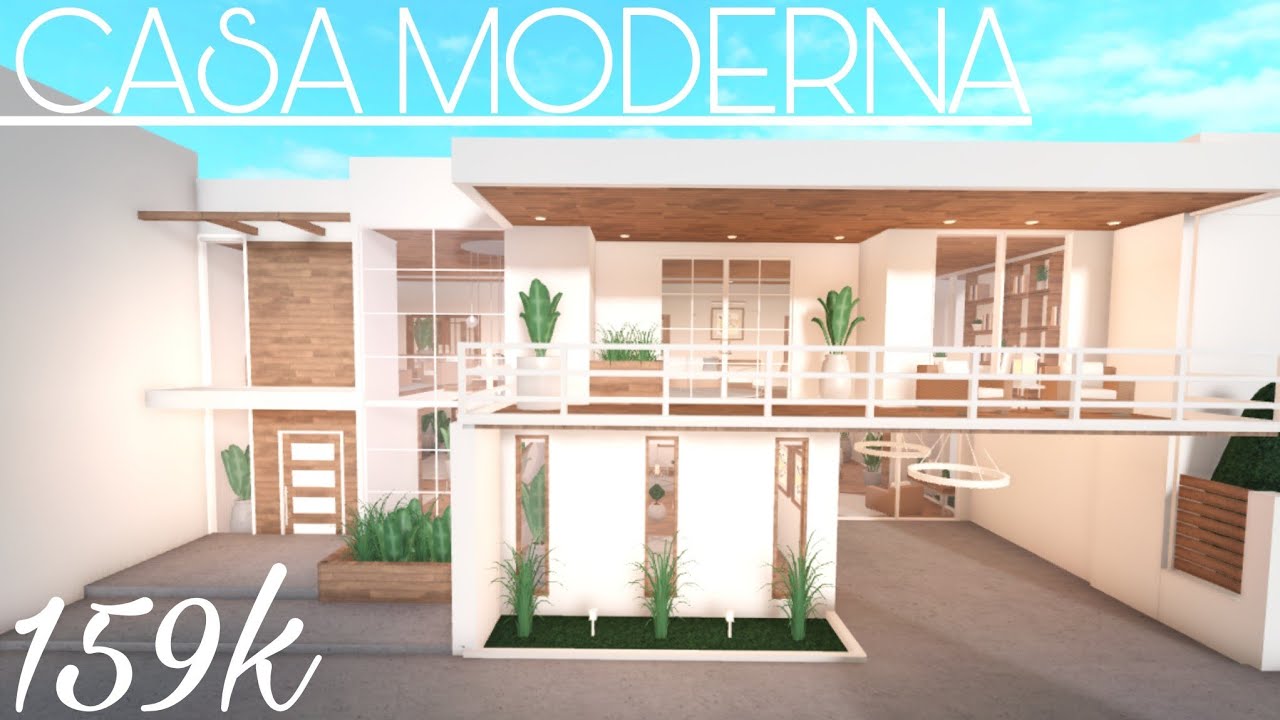 BLOXBURG - CASA MODERNA AESTHETIC SOFT CONTEMPORÂNEA *NÃO PRECISA DE  GAMEPASS* *Speedbuild* - ROBLOX 