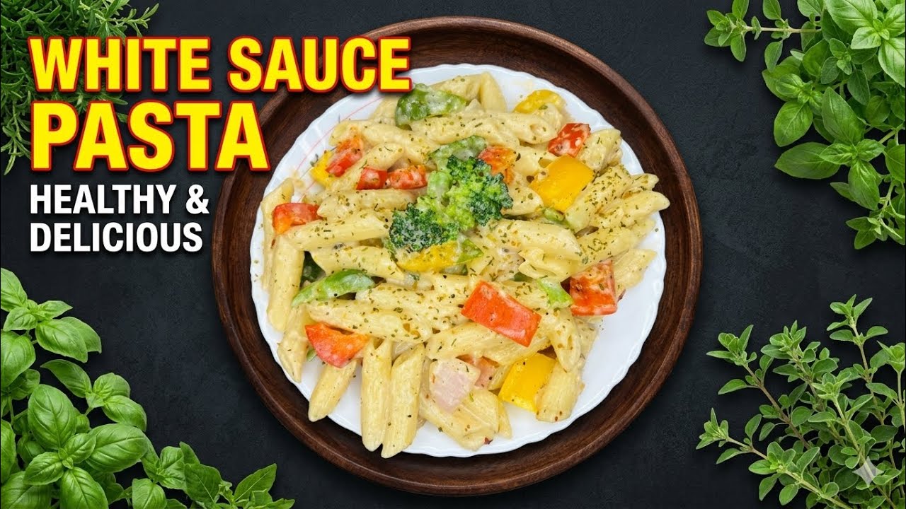Healthy White Sauce Pasta! No Cream, Extra Creamy! | Tastyhomekitchen 