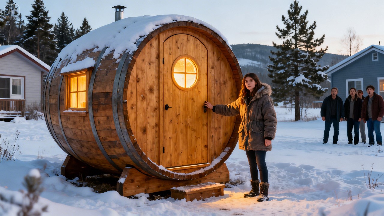 🔥 THROWN OUT BEFORE WINTER — SHE BUILT A CABIN INSIDE A GIANT BARREL
