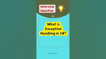 #9 What is Exception Handling in C# ? |#shorts #csharp #exception #interview