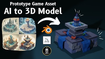 AI Art to 3D Full Modelling - Wizards Fountain Prototype Game Asset #3d #blender #3dart #3dprinting