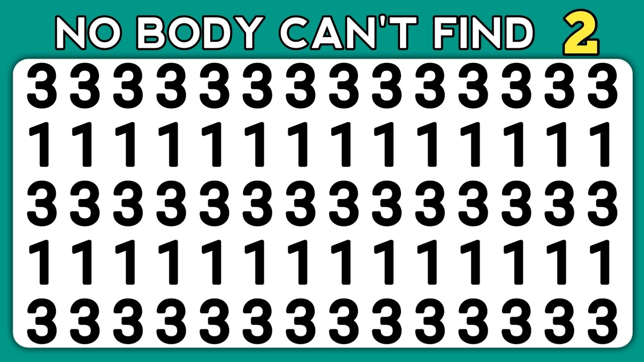Find the Odd One Out | Number and Letter Edition - Test 3 Your Eyes ...