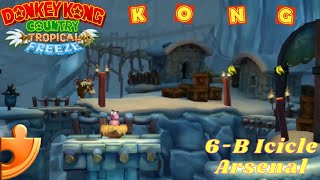 Donkey Kong Country Tropical Freeze 6-B Icicle Arsenal All Collectables 100%