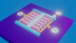 Accelerometer - Capacitor - How it work. 3D animation