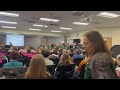 Kelly Walsh marching band performs at school board meeting