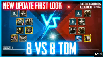 NEW 8 V 8 TDM SANTORINI MAP - FIRST LOOK ( BATTLEGROUNDS MOBILE INDIA BGMI ) 14 Kills Missed Chicken