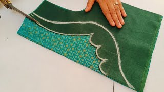 Simple And Easy Blouse Back Neck Design Cutting And Sching Back Neck Blouse Design Blouse