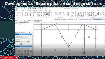 Development of Square prism in solid edge software
