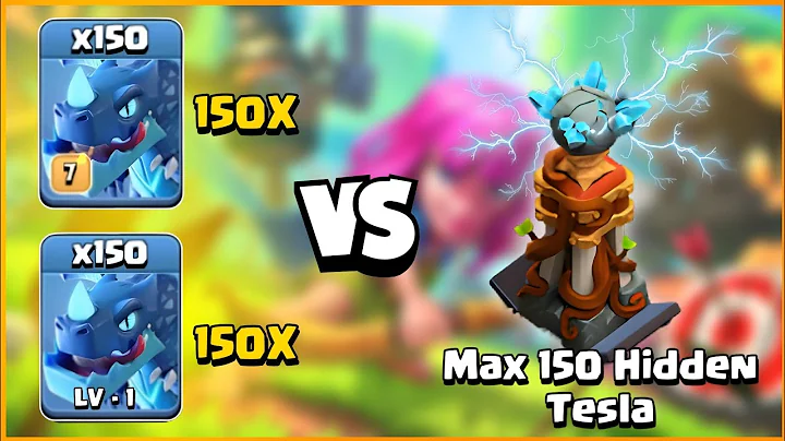 LEVEL 1 TO MAX ELECTRO DRAGON VS APPROX 150 MAX TESLA TOWER'S | #clashofclans