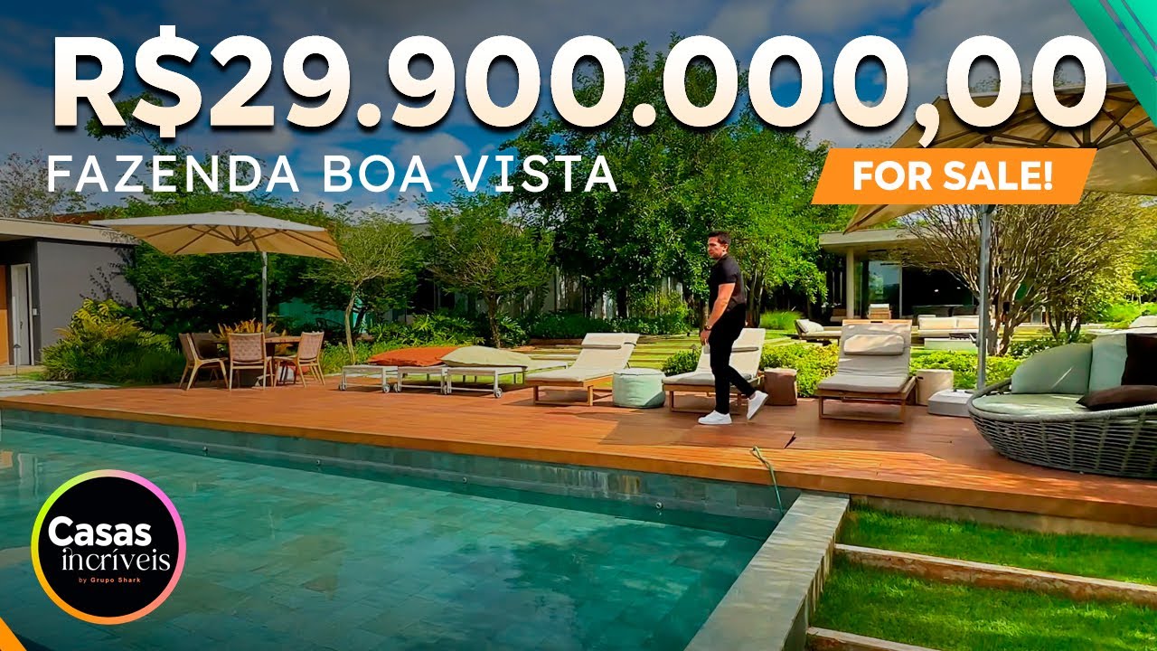 CASA MARAVILHOSA, PÉ NO LAGO! R$29.900.000,00 | FAZENDA BOA VISTA! EM DETALHES