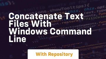 concatenate text files with windows command line