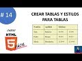 14. CREAR TABLAS Y ESTILOS PARA TABLAS EN HTML | Curso HTML 5 Fácil