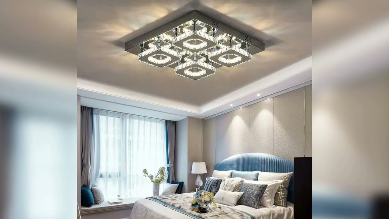 A must-have product! 48W LED Ceiling Light Crystal Chandelier Pendant Lamp, Dimmable with Remote
