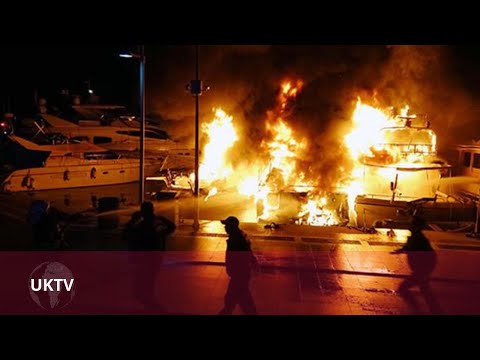 Fire destroys boats valued in the millions as it tears through marina in Marbella