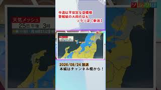 今週は不安定な空模様 警報級の大雨の日も【気象予報士が解説｜新潟】
