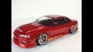 パンドラRC ＢＮスポーツ　S14シルビア後期　製作済ラジコンボディ