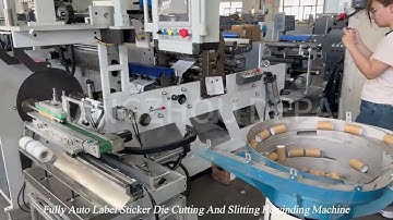 Fully Auto Label Sticker Die Cutting And Slitting Rewinding Machine