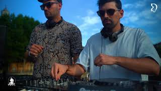 Edu Imbernon b2b Enai. Delirium Festival's official presentation at Sant Feliu Bridge, Girona.