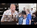 YOU WANT SOME? - THE WEALDSTONE RAIDER CRASHES TYSON FURY PRESS CONFERENCE TO OFFER HIM OUT
