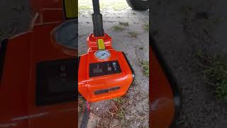 Testing the T-Heelp hydraulic Jack and Air pump from Amazon.