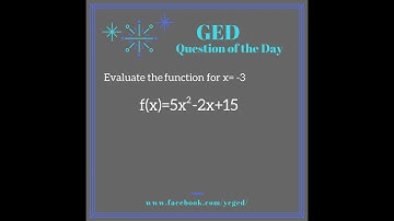 GED® Math Prep: Evaluate with Function Notation (1.3, Adv, #10)