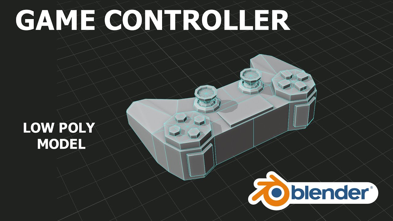 low poly game controller modeling in blender 3D - YouTube