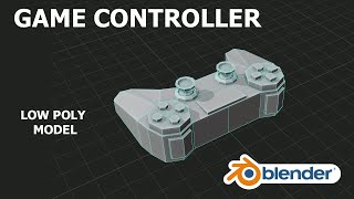 low poly game controller modeling in blender 3D