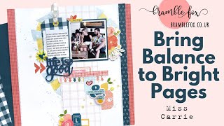 Balancing Bright Colors on Scrapbook Pages | Bramble Fox DT screenshot 2