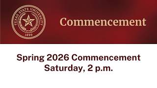 Spring 2026: 2pm Saturday, May 16