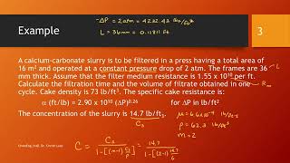 Filtration Example Problem 1
