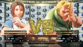 Akira vs Nash, pelea de Diamonds - STREET FIGHTER 5