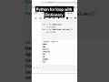 Master Python Dictionaries with For Loops #python #ai