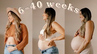 PREGNANT BELLY GROWTH 6 - 40 WEEKS TRANSFORMATION | SECOND PREGNANCY