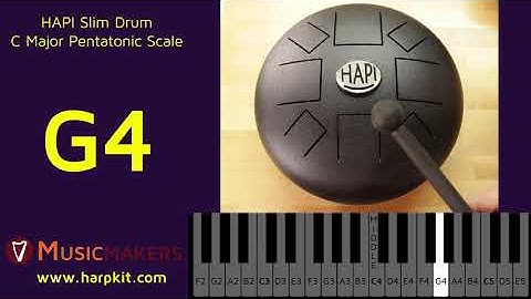 HAPI Slim Drum - C Major Pentatonic Scale