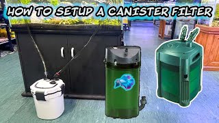 HOW TO SETUP A CANISTER FILTER FOR FISH TANK ~ HOW TO START EXTERNAL CANISTER FILTER.