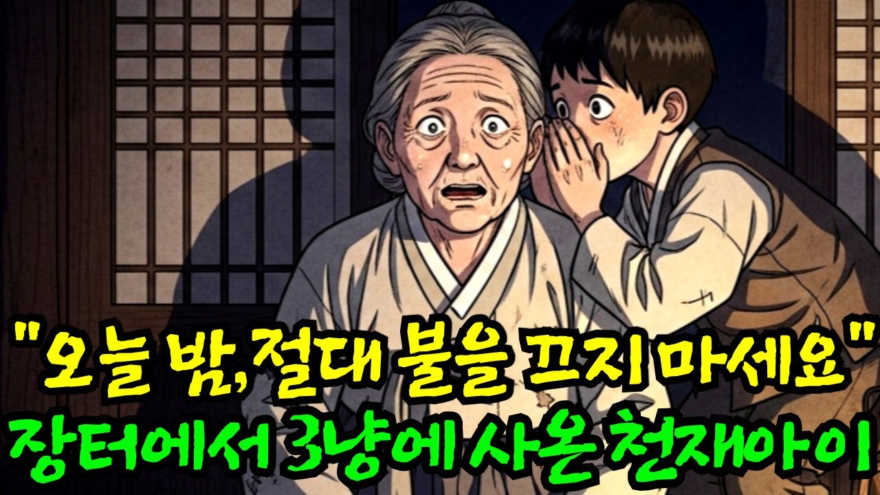 오늘 밤,절대 등불을 끄지 마세요 장터에서 3냥에 사온 천재아이의 정체 |야담|만담|전설|옛날이야기|사연