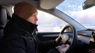 ЧТО ПРОИСХОДИТ С TESLA MODEL Y ЗИМОЙ В -32 °C (-25,6 °F)