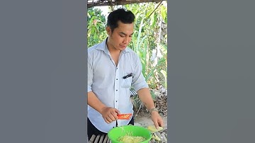 làm món gỏi xoài trộn khô cá lóc . mời cả nhà xem nhé