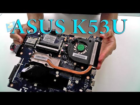 ASUS k53u полная разборка и чистка системы охлаждения, замена термопасты