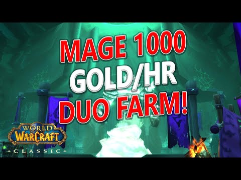 Видео: WoW Classic - Shadow Labs Duo Mage Gold Farm! 1000g/hr!