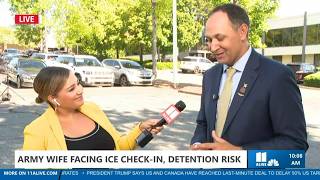 Update on military wife's ICE check-in