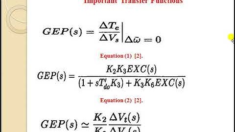 Power System Stabilizers (PSS) Part 2