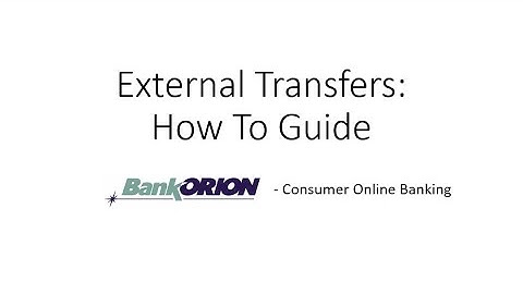 How To - External Transfers