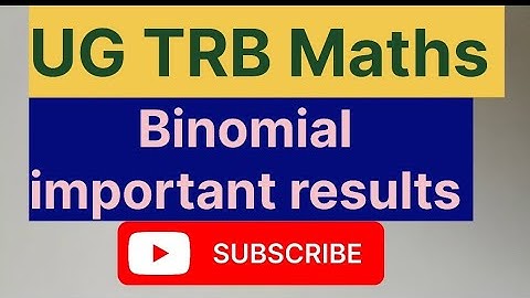 Ug trb maths # binomial #unit 1#Algebra and trigonometry #