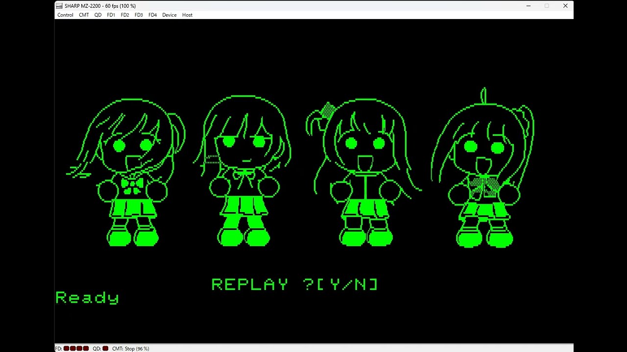 MZ-2000で結束バンド踊らせてみた