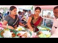 Hard Working Sisters Selling Best Roadside Food Hyderabad | Chicken,Boti @70Rs | Veg @50 Rs only