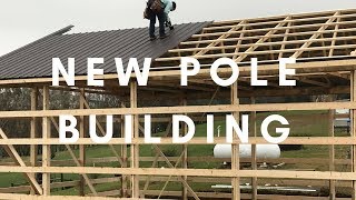 Amish build pole building in 1 day